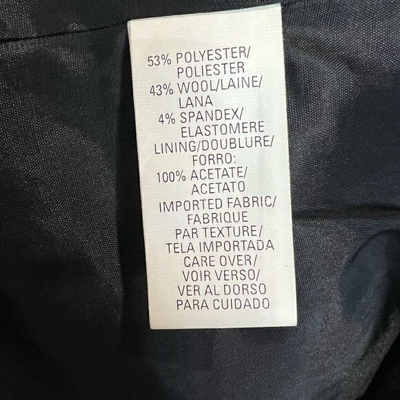 Anne Klein blazer wool blend black size 8 petite - Picture 8 of 11